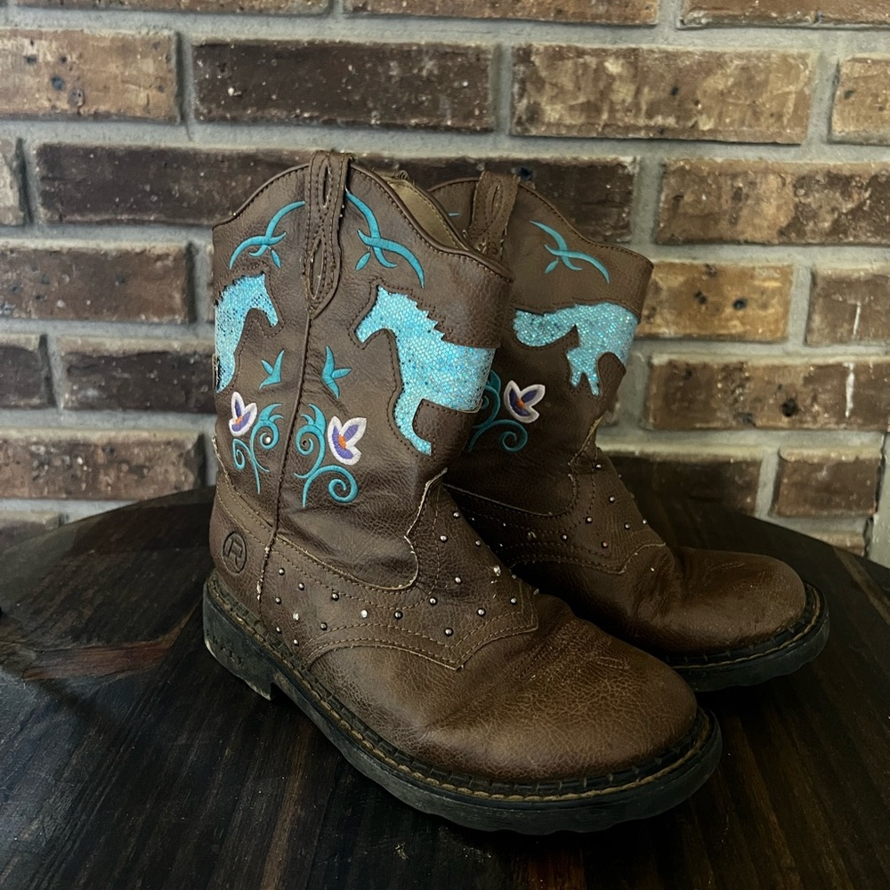 Girls light up roper cowgirl boot